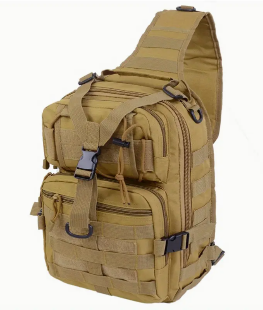 Zero Hours Tactical Swing Backpack In Khaki